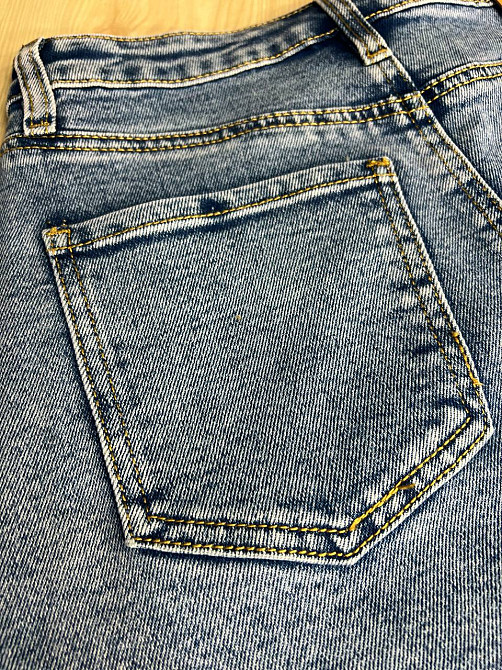 Юбка женская джинсовая Moss 503 длинная ассиметричная с разрезом голубая, голубой, 28, 28, 76 см, 100 см Киев - изображение 20