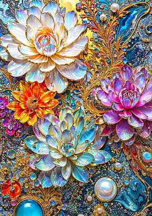 Перламутрові водяні лілії - Pearlescent Waterlilies (Enjoy-2244) Киев