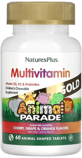 Мультивітаміни для дітей Nature's Plus Gold Assorted Chewable 60 tabs Київ - фото 1
