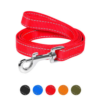 Поводок для собак Dog Extreme из нейлона двойной Ш 25 мм Д 122 см красный (42993) Винница - изображение 1