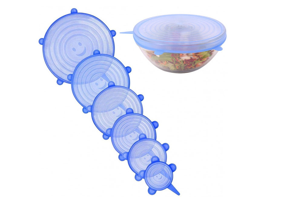 Набір силіконових кришок 6 шт — прозорі Дніпро - фото 2