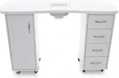 Манікюрний Стіл Activ Biurko Azzurro 2027 Białe Dwie Szafki Z Pochłaniaczem Київ