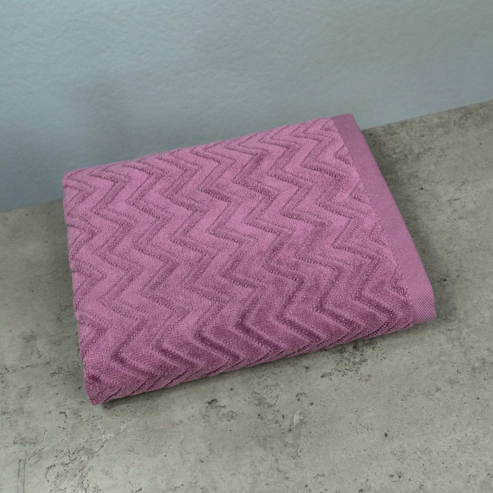 Полотенце махровое для лица и рук GM Textile 40x70см Премиум качества Жаккардовое с велюром 550г/м2 (Фиолетовый) Сумы - изображение 1
