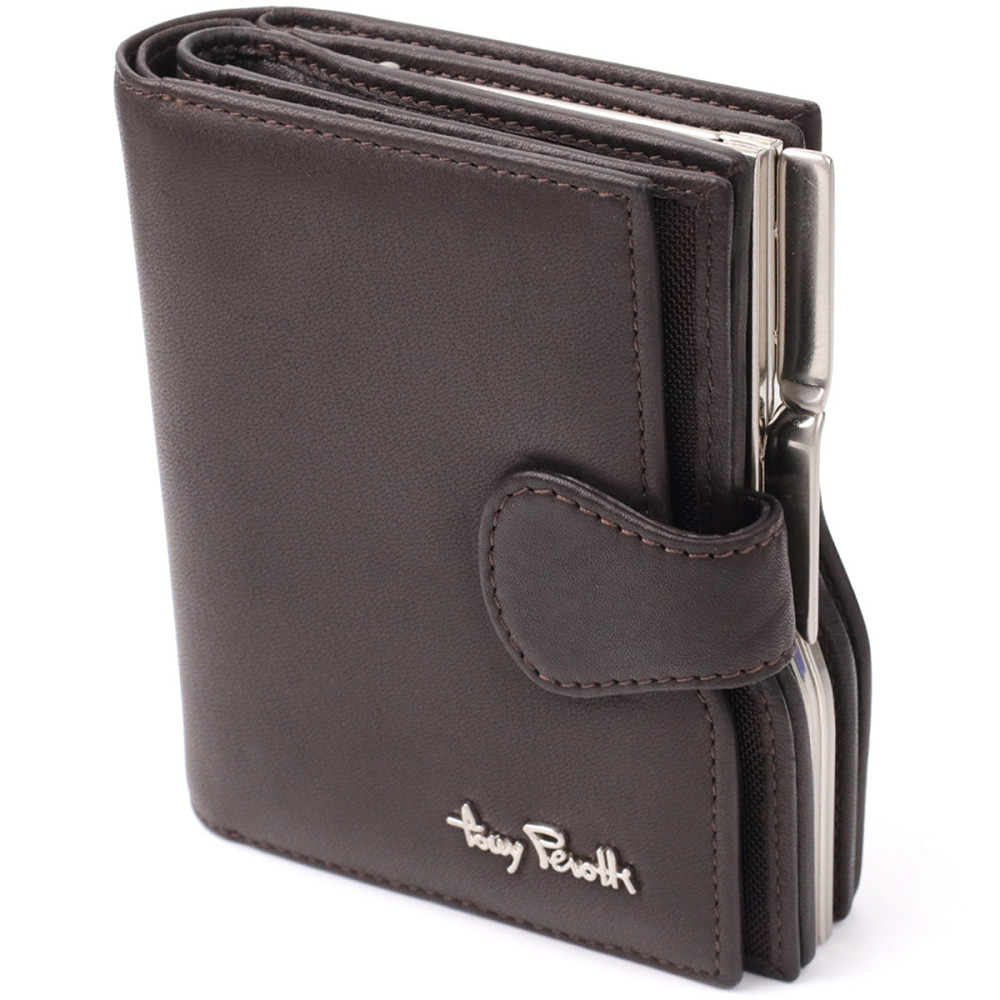 Місткий жіночий вертикальний гаманець з натуральної шкіри Tony Perotti 20841_1 (2656 moro) Коричневий Київ - фото 1