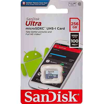 Карта памяти SanDisk 256GB microSDXC class 10 UHS-I Ultra (SDSQUNR-256G-GN3MN) Винница
