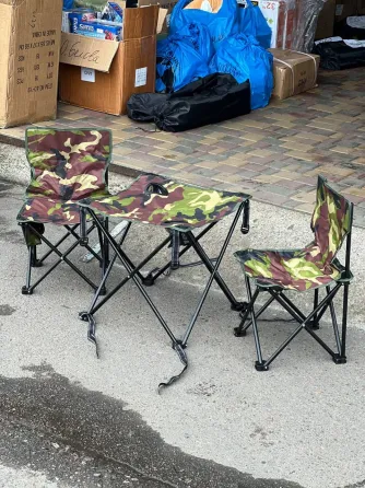 Набор для пикника стол и стулья 2шт в сумке / Туристический столик со стульями / Складной стол и стулья Коломия