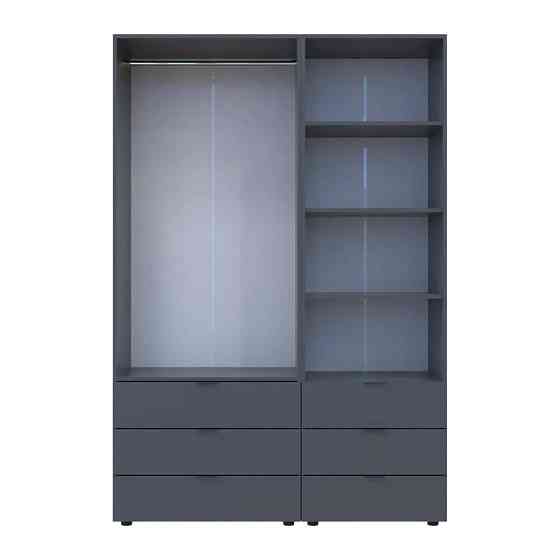 Шкаф для одежды Doros Гелар Графит 2ДСП с пеналом 137.5х49.5х203.4 (DRS-011912) Днепр