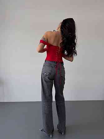 Женский стильный романтический корсет с двойным материалом костюмка Lux Красный, 42 Одесса