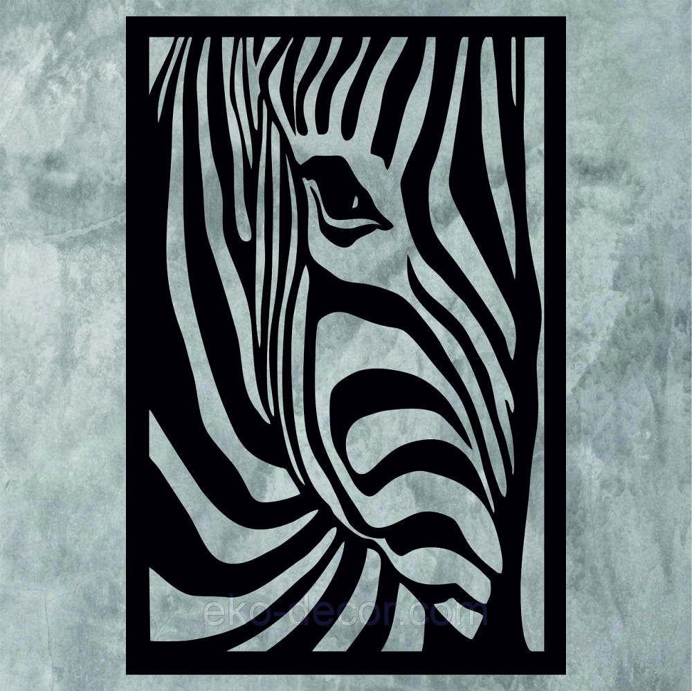 Декоративное настенное Панно «Зебра» Декор на стену 70*46 см Киев - изображение 5