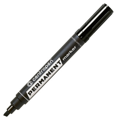 Маркер Centropen Permanent 8576 1-4,6 мм, chisel tip, black (8576/01) Винница - изображение 1