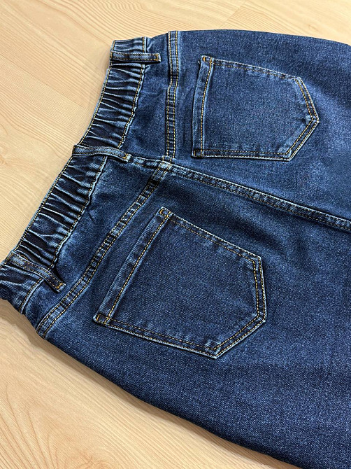 Юбка женская джинсовая Vanver 8239 с разрезом миди на резинке большие размеры синяя, синий, З6, 36, 104 см, 122 см Киев - изображение 4