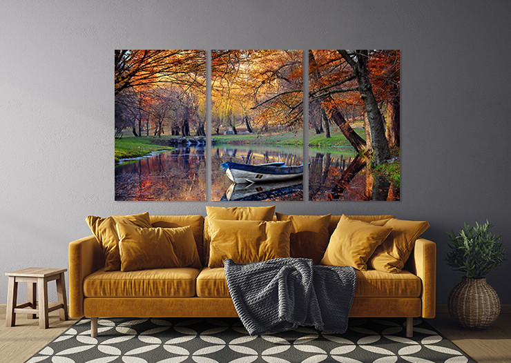 Модульная картина в гостиную / спальню  Гірський   ліс    ART-289_3A 100х150 см Киев - изображение 3