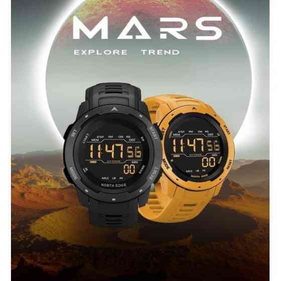 Тактические часы North Edge Mars Pro Black 5Bar (Черный) Винница
