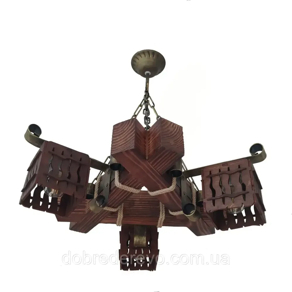 Люстра треугольная плафон на цепи Вижница - изображение 2