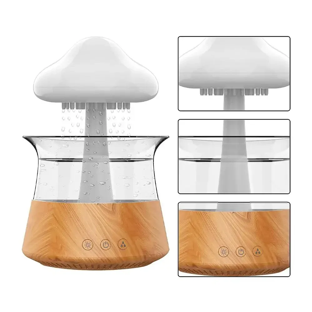 Увлажнитель воздуха ультразвуковой Rainfall с эффектом дождя. Ночник гриб бамбук Днепр - изображение 10
