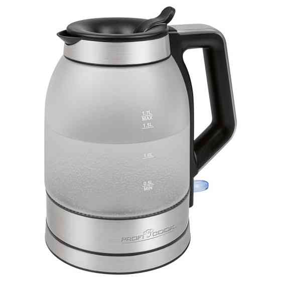 Електричний чайник скляний 1.7 літрів з підсвічуванням Profi Cook PC-WKS (1215) 2200 Вт Нововолинськ