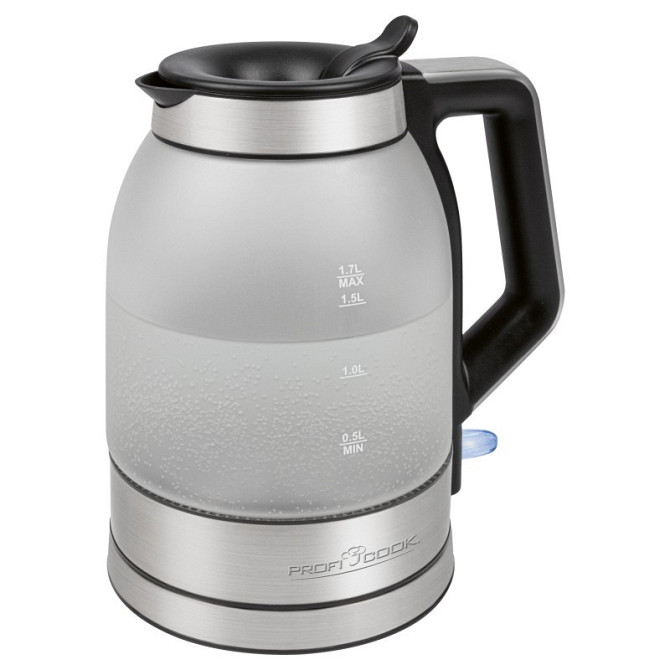 Электрический чайник стеклянный 1.7 литров с подсветкой Profi Cook PC-WKS (1215) 2200 Вт Нововолынск - изображение 2