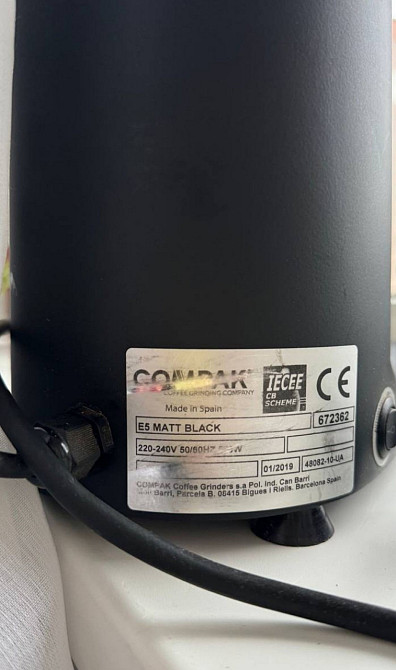 Кавомолка Compak E5 Essential OD matt black. Киев - изображение 6