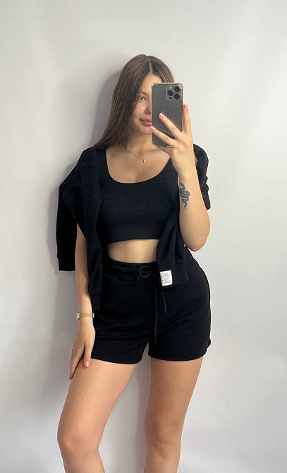 Шорти трикотажні жіночі Чорний XS-S Харків - фото 3