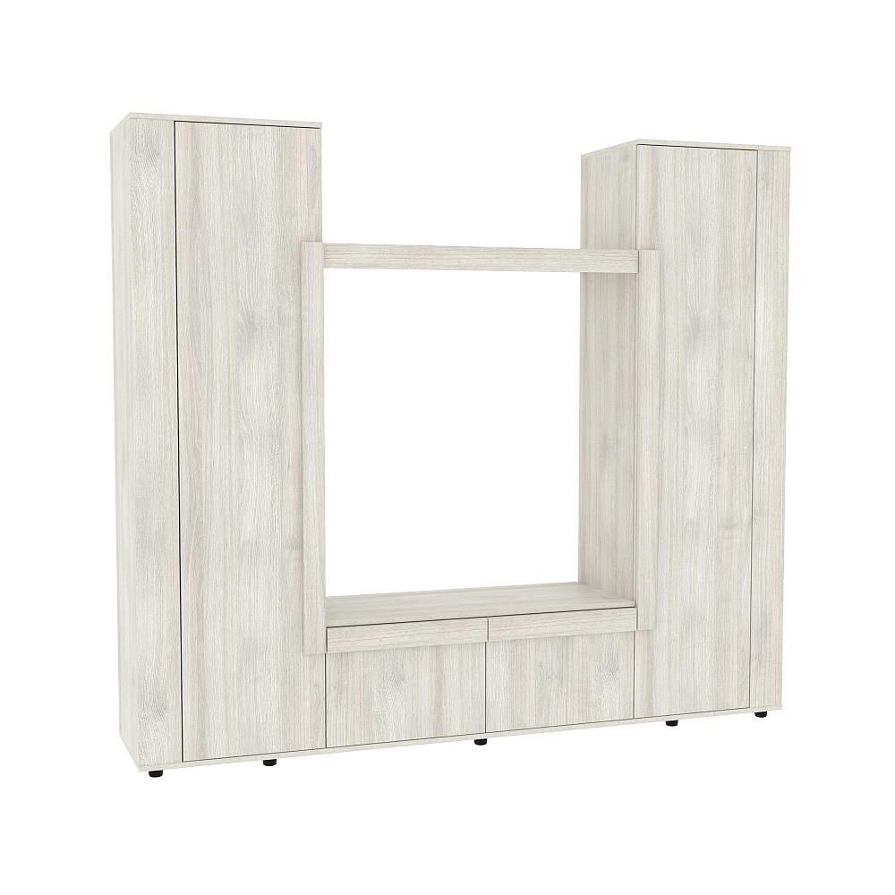 Стенка в гостиную под ТВ Эхо-4, Дуб Шамоні Світлий, 2080х420х1850 Львов - изображение 1