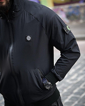 Городская Ветровка Stone island карман black 4 ДЛ7035 Киев - изображение 9