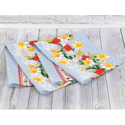 Полотенце Руно вафельное набивное Весенние цветы -2, 45х80 см (202.15_Весняні квіти_2) Винница