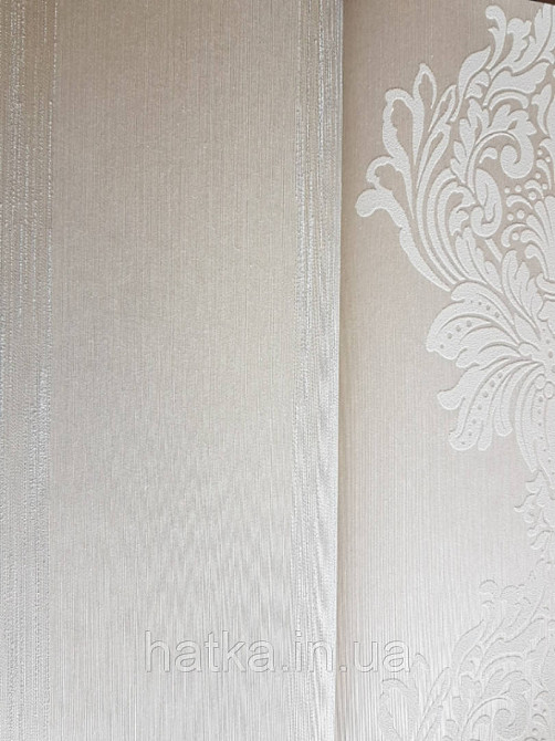 Текстильні шпалери на флізеліновій основі Cador Rasch Textil 086033 однотон молочний бежевий Київ - фото 1