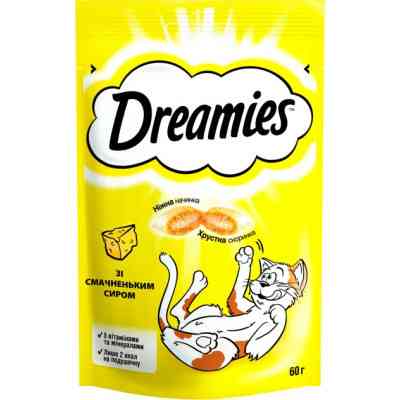 Лакомство для котов Dreamies с сыром 60 г (4008429037986) Винница