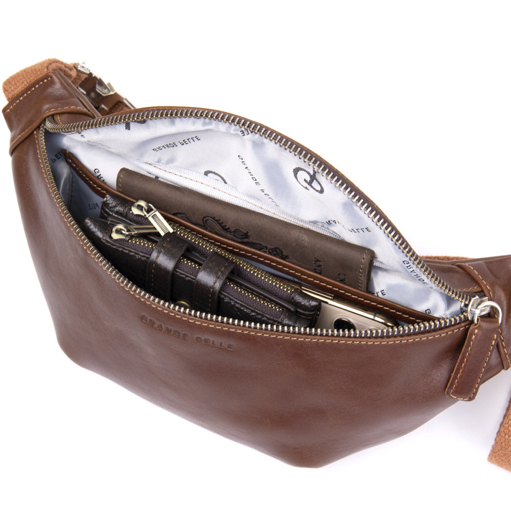 Поясна сумка GRANDE PELLE 11315 Руда Київ - фото 5
