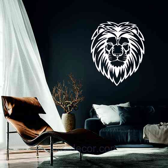 Декоративное настенное Панно «Лев» Декор на стену 90*76 см, Белый Киев