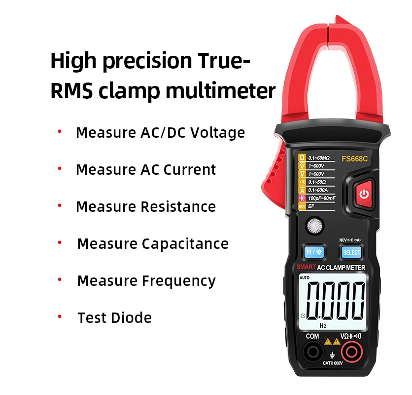 Тестер - токовые клещи CZDANG FS668C 6000бит автоматический мультиметр (2xAAA) Винница - изображение 3
