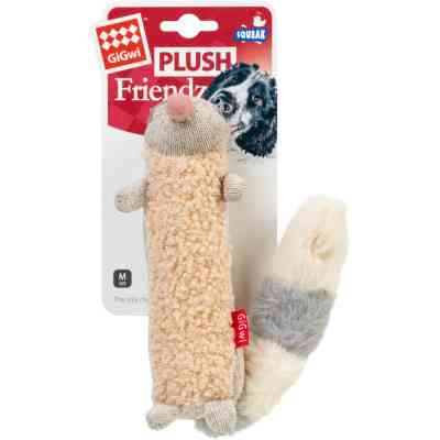 Игрушка для собак GiGwi Plush Енот с пискавкой 17 см (75310) Винница