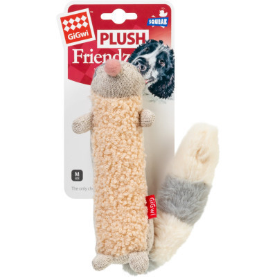 Игрушка для собак GiGwi Plush Енот с пискавкой 17 см (75310) Винница - изображение 2