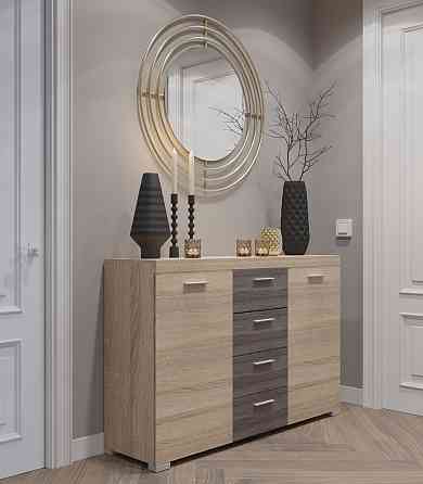 Великий комод Еверест К-7 Британія 140х38х92 сонома + трюфель (телескопічні) (DTM-2474) Львів