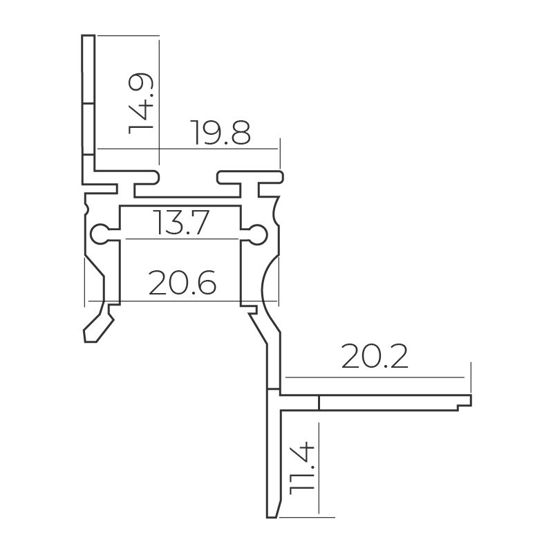 Комплект алюминиевого профиля потолочного и матового рассеивателя 2 м, накладной, серебряный Днепр - изображение 2