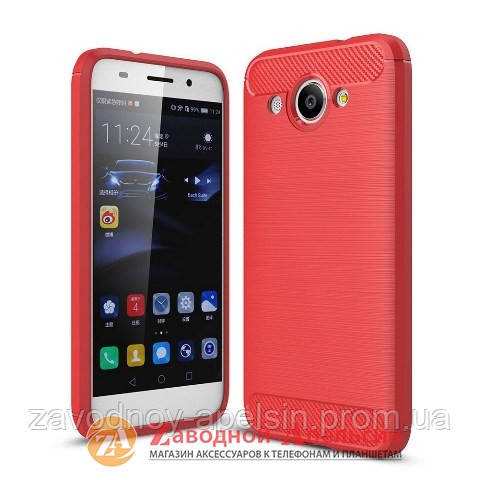Huawei Y3 2017 CRO-U00 силиконовый чехол красный Одесса - изображение 1