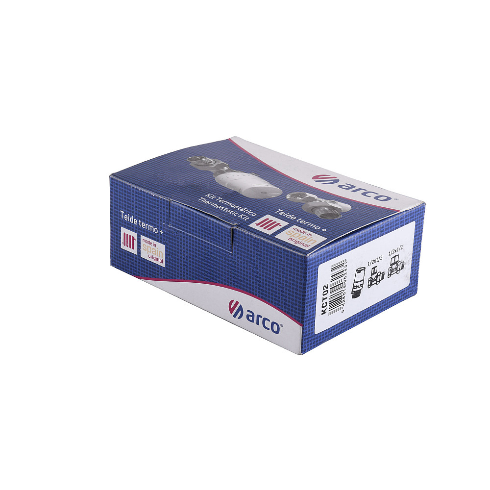 Набір Крани радіаторні прямі ARCO 1/2″ подача + зворотка + термоголовка KCT02 М30 Луцьк - фото 2