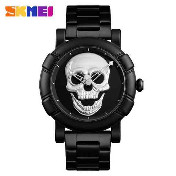 Оригинальные часы Skmei Skull 9178 Black-Red Platina Винница