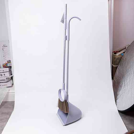 Yiwu Набір віник і совок на довгій ручці для підлоги 25×25×95 (см) Фіолетовий HP-45-1V Коломыя