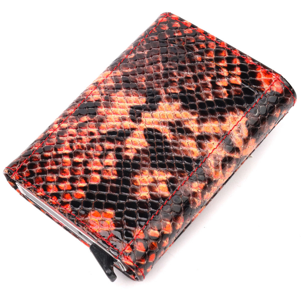 Визитница из натуральной фактурной кожи под змею KARYA 20982 Разноцветный Киев - изображение 2