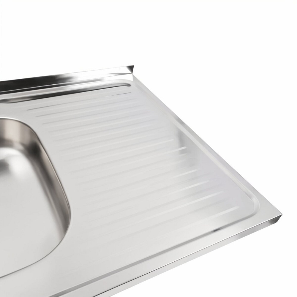 PLATINUM Мийка кухонна з нержавіючої сталі Platinum 8060 L (0,4/120 мм) Киев - изображение 3