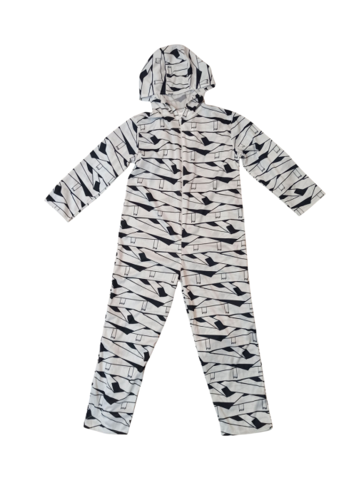 Дитячий комбінезон з капюшоном Мумія на Хелловін розмір S на 110-122 білий Київ - фото 2