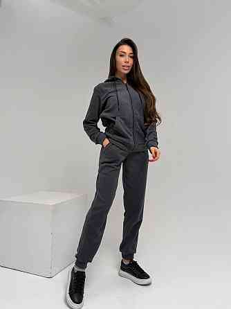 Жіночий повсякденний теплий костюм на флісі двійка Графіт, 42/44 Одеса