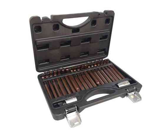 Набір біт 40пр. 3/8" з бітотримачами (Torx: T20,T55; Hex: H12,H4мм; Spline: M12,M5) у пластиковому кейсі Одеса