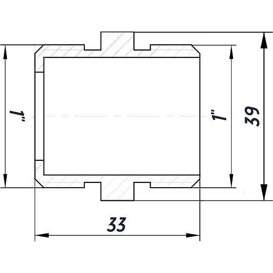 Ніпель 1″ЗЗ нікельований під прокладку NN552G OPTIMUM Киев