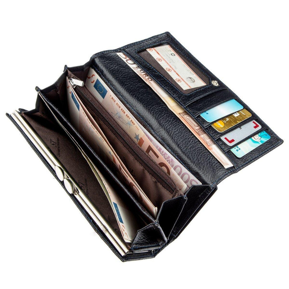 Кошелек-клатч с визитницей ST Leather 18880 Серо-синий Киев - изображение 7