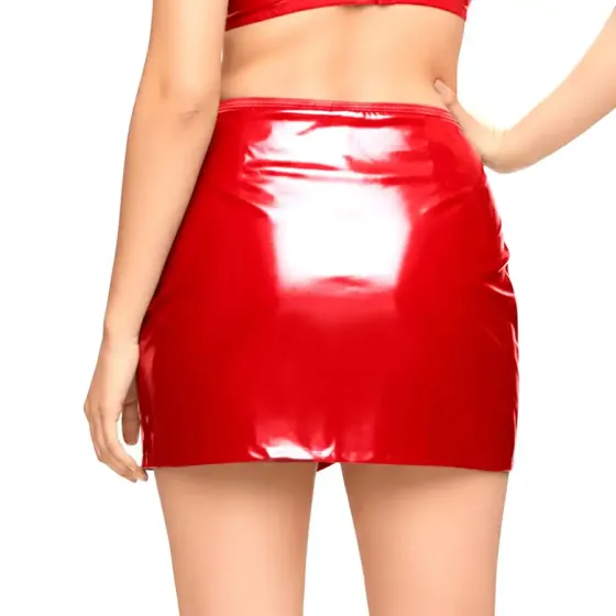 Лакована сексуальна спідниця Art of Sex - Malibu, колір червоний, L-2XL Львов