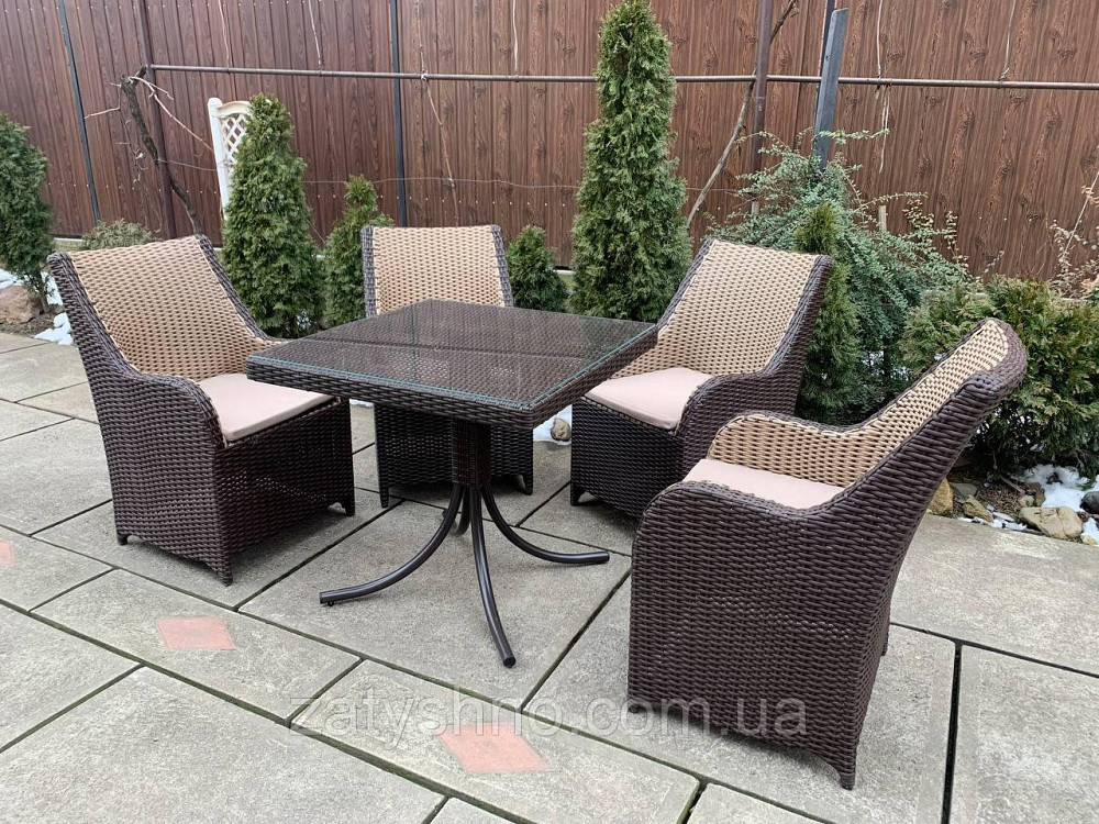 Мебель с ротангу, 4 кресла и стол плетеный Киев - изображение 10