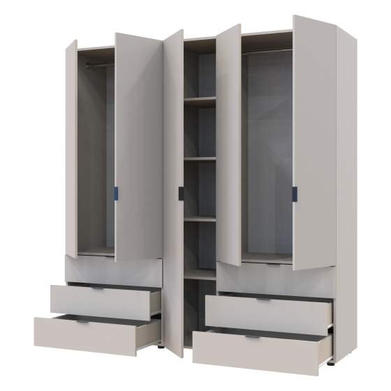 Комплект шкафов для одежды Doros Гелар (2 шт.) 193,7х49,5х203,4 см Кашемир (DRS-011239) Львов
