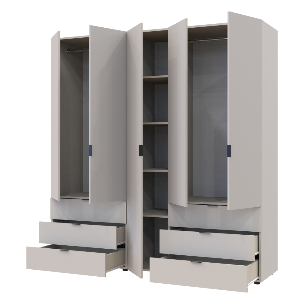 Комплект шаф для одягу Doros Гелар (2 шт.) 193,7х49,5х203,4 см Кашемір (DRS-011239) Львів - фото 4